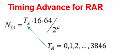 RAR Timing Advance formula for 5G  
